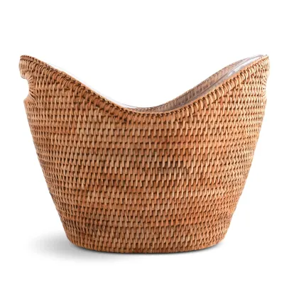 Wicker Rattan Champagne Tub