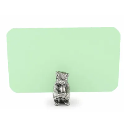 Woodland Creatures Pewter Squirrel Place Card Holder