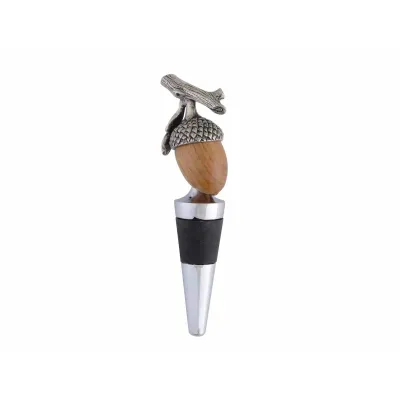 Majestic Forest Pewter And Wood Acorn Bottle Stopper