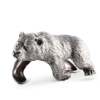 Woodland Creatures Pewter Sleeping Bear Napkin Ring