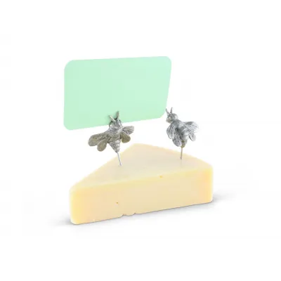 Arche Of Bees Pewter Honeybee Cheese Marker Set Of 2
