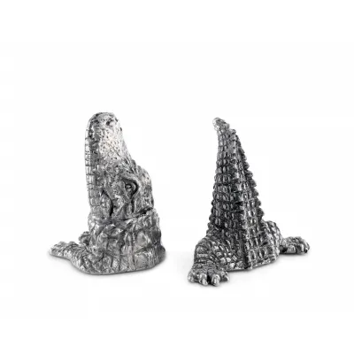 Tropical Tales Pewter Alligator Salt And Pepper Set