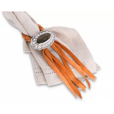 Western Frontier Concho Leather Napkin Ring