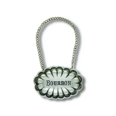 Western Frontier Pewter Bourbon Decanter Tag