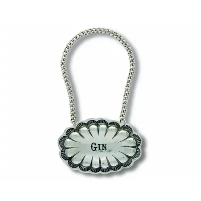 Western Frontier Pewter Gin Decanter Tag