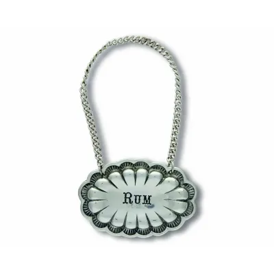 Western Frontier Pewter Rum Decanter Tag