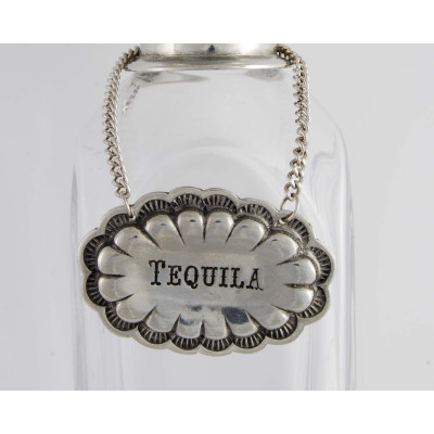 Western Frontier Pewter Tequila Decanter Tag