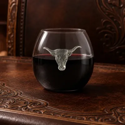 Longhorn Stemless Wine Glass