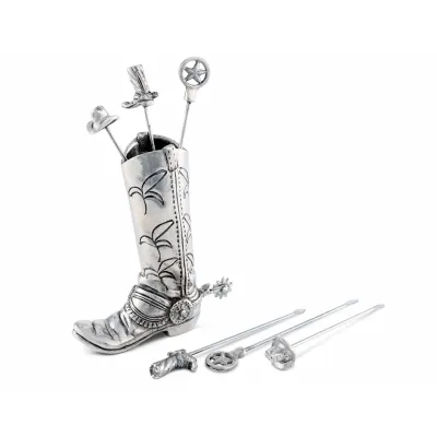 Western Frontier Boot Cheese Pick Set