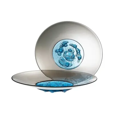 Piatto Di Tapio by Tapio Wirkkala Grey/Acquamarine Plate