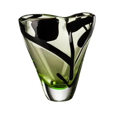 Black Belt by Peter Marino Grass Green/Crystal/Black Vase