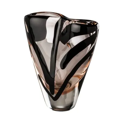 Black Belt by Peter Marino Light Pink/Black/Crystal Vase