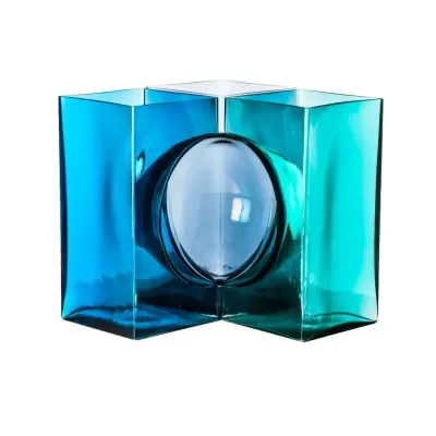 Ando Cosmos by Tadao Ando Acquamarine/Grape/Mint Green Vase