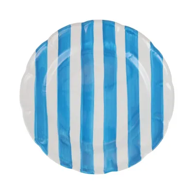 Amalfitana Aqua Stripe Oval Platter