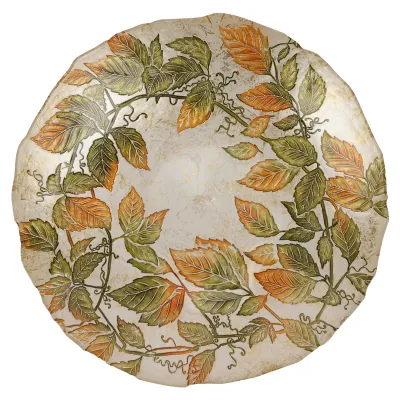 Autunno Glass Large Serving Bowl 16"D, 3"H