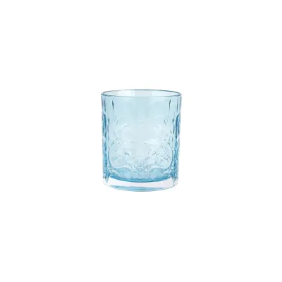 Barocco Light Blue Double Old Fashioned 3.5"H, 10 oz