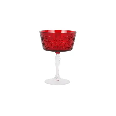 Barocco Ruby Coupe Champagne Glass 5.5"H, 8 oz
