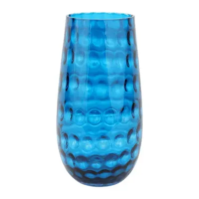 Bolla Glass Ash Blue Pebbled Vase