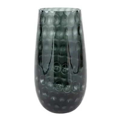Bolla Glass Gray Pebbled Vase