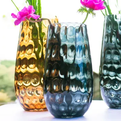 Bolla Glass Tortoise Pebbled Vase