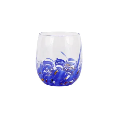 Chiara Blue Short Tumbler 4"H, 14 oz