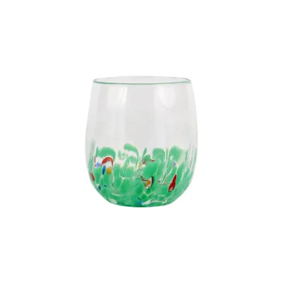 Chiara Green Short Tumbler 4"H, 14 oz