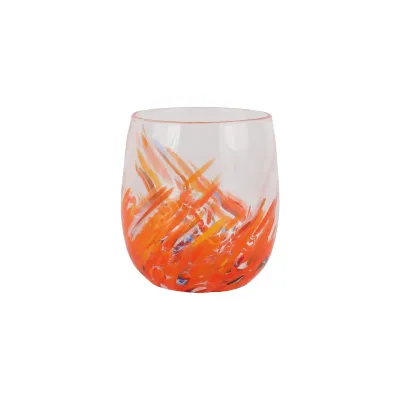 Chiara Orange Short Tumbler 4"H, 14 oz