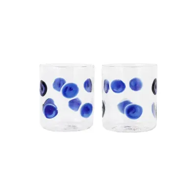 Drop Blue Double Old Fashioned Set of 2