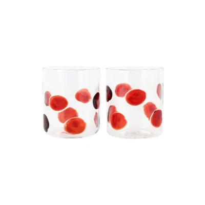 Drop Red Double Old Fashioned Set of 2