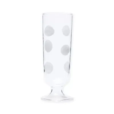 Drop White Champagne Glass 6.5"H, 8 oz