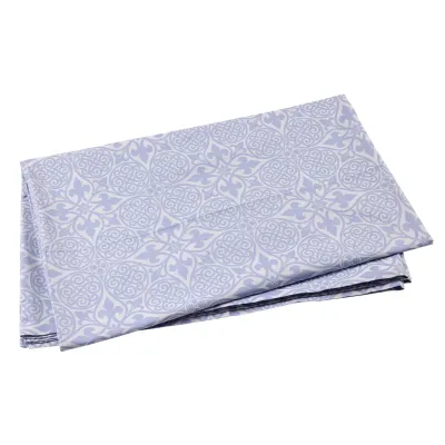 Damask Blue Tablecloth 108"L, 70"W