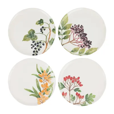 Foresta Primavera Assorted Salad Plates - Set of 4 9.5"D