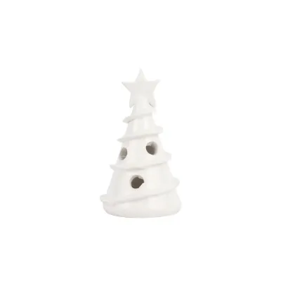 Foresta White Mini Swirl Tree 2.75"D, 5"H