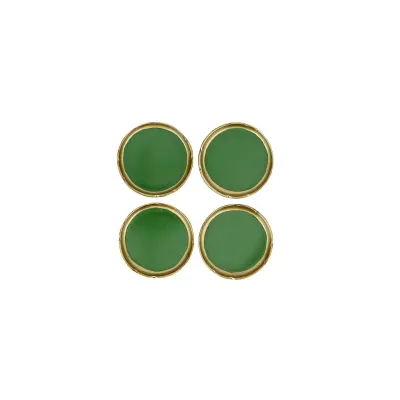 Florentine Wooden Accessories Green & Gold Coasters - Set of 4