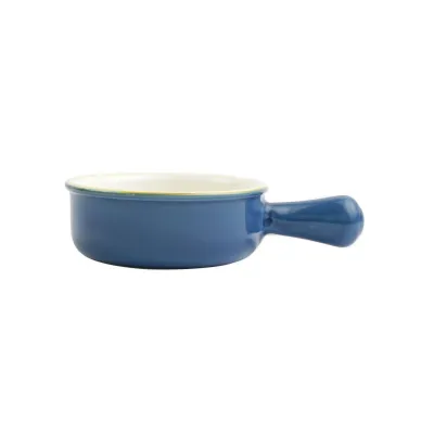 Italian Bakers Blue Round Baker with Large Handle Small