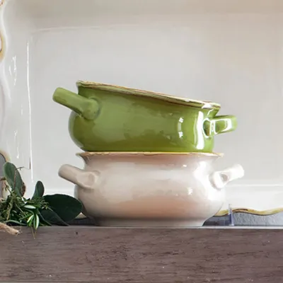 Italian Bakers Green Handled Round Baker Small