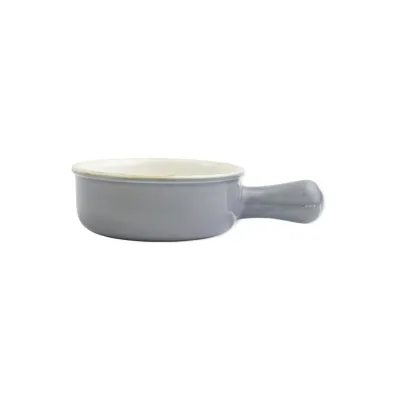 Italian Bakers Gray Round Baker with Large Handle Small