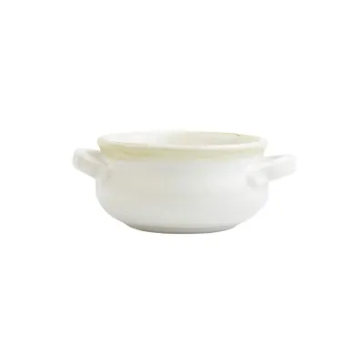 Italian Bakers White Handled Round Baker Small