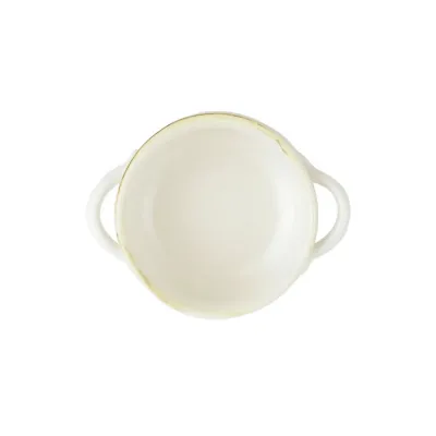 Italian Bakers White Handled Round Baker Small