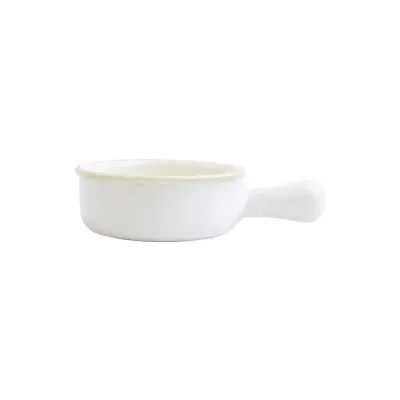 Italian Bakers White Round Baker with Large Handle Small