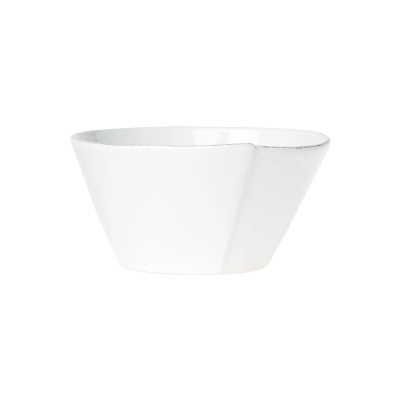 Lastra White Medium Stacking Serving Bowl 8"D, 4"H