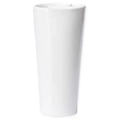 Lastra White Large Conic Vase 5.25"D, 11"H, 80 oz
