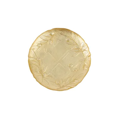 Moon Glass Olive Round Platter 13"D