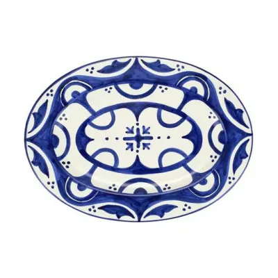 Mosaico Cobalt Oval Platter 17"L, 12.25"W
