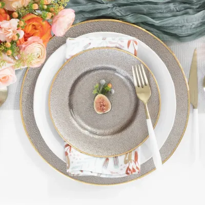 Metallic Glass Fawn Dinnerware