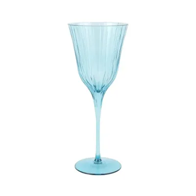 Natalia Teal Water Glass