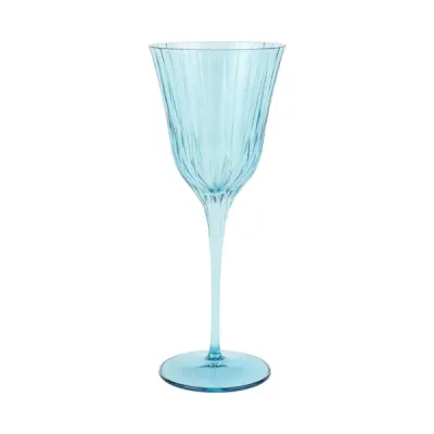 Natalia Teal Wine Glass