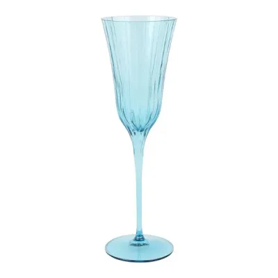 Natalia Teal Champagne Glass