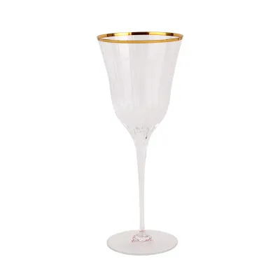 Natalia Gold Wine Glass 9"H, 9 oz