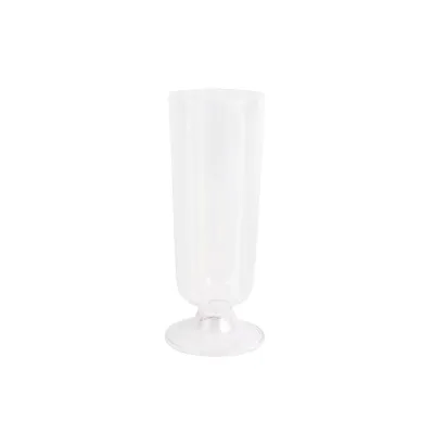 Nuovo Stripe White Champagne Glass 6.5"H, 8 oz